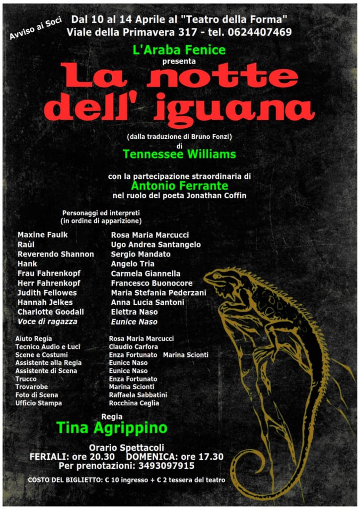 Lo spettacolo di Tennessee Williams rivive a Roma 