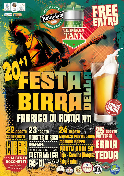 Torna la storica Festa della Birra a Fabrica di Roma 