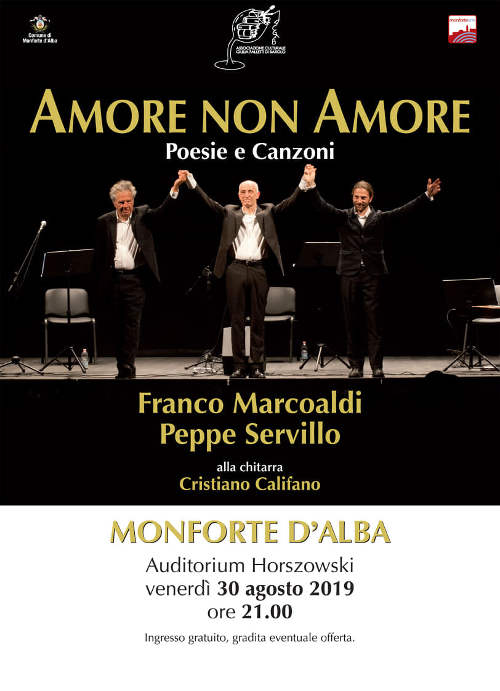 Arriva "Amore non amore" con Peppe Servillo e Franco Marcoaldi 