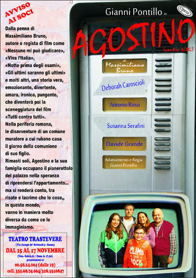 Gianni Pontillo in "Agostino(contro tutti)" di Massimiliano Bruno Regia di Gianni Pontillo