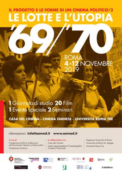 Inaugura "Le Lotte e l'Utopia 69/70": il programma della prima giornata Inaugura "Le Lotte e l'Utopia 69/70": il programma della prima giornata