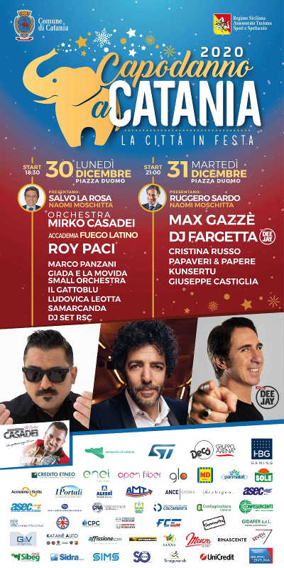 Natale 2019 e Capodanno 2020, a Catania eventi per un mese e Max Gazzè sul palco a piazza Duomo nella notte di San Silvestro Natale 2019 e Capodanno 2020, a Catania eventi per un mese e Max Gazzè sul palco a piazza Duomo nella notte di San Silvestro