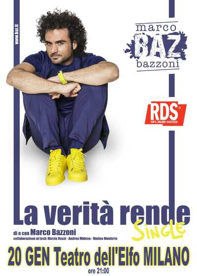 BAZ in teatro a Milano, la città che l'ha adottato