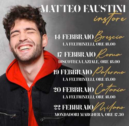 MATTEO FAUSTINI: è uscito l'album d'esordio "FIGLI DELLE FAVOLE". Al via l'instore tour