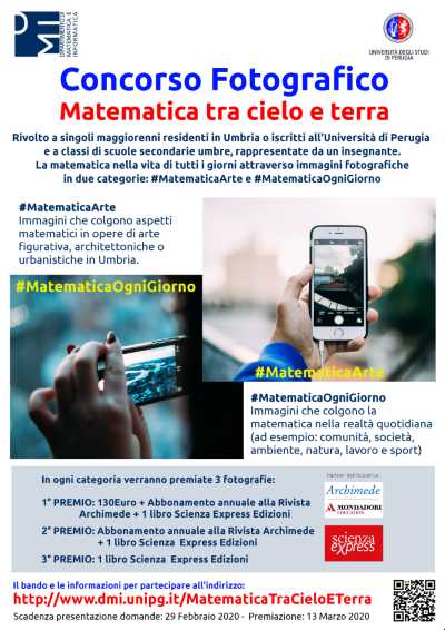 Un concorso fotografico per rafforzare nei giovani l'interesse per la matematica