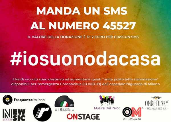 #IOSUONODACASA: oltre 200 concerti "casalinghi" annunciati e più di 25 mila euro di donazioni raccolti