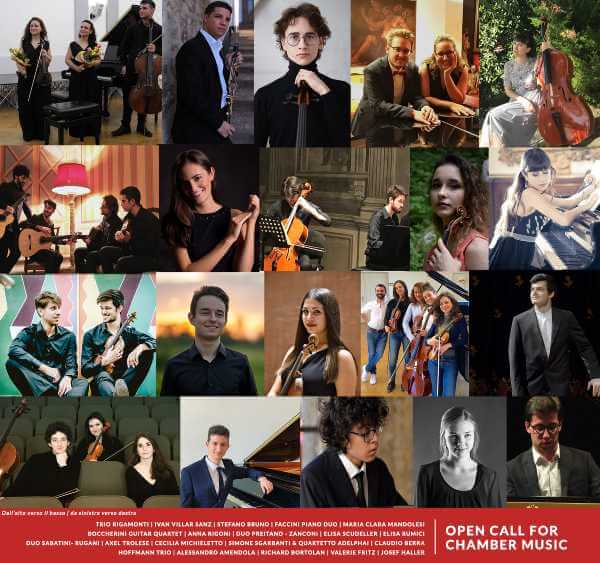 Società dei Concerti di Parma - "Open Call", gli artisti ammessi l concorso web per giovani talenti della musica da camera