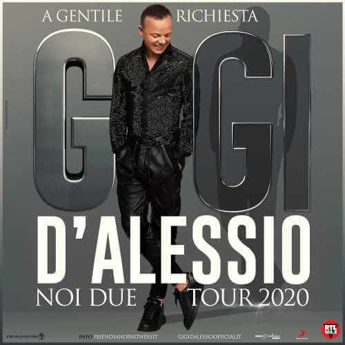 GIGI D'ALESSIO Firenze - posticipato il concerto in programma il 27 aprile al Teatro Verdi