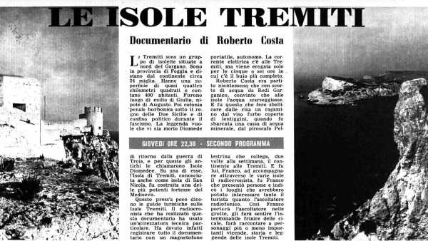 Oggi in RADIO: "I radiodocumentari di Roberto Costa su Radio Techetè"