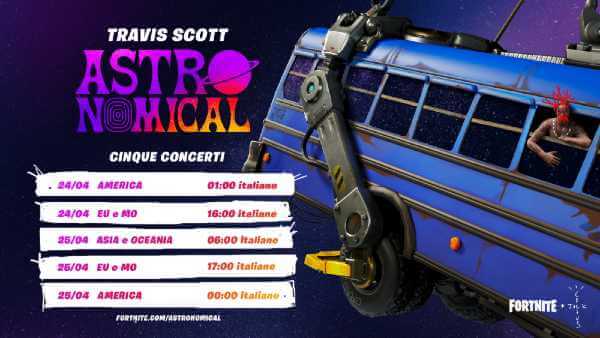 FORTNITE e TRAVIS SCOTT presentano ASTRONOMICAL, una performance esperienziale unica nel suo genere e l'anteprima mondiale di una nuova canzone