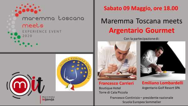 "Maremma Toscana Meets Argentario gourmet", oggi in streaming cucina e vini