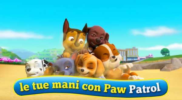 Su CARTOONITO I PAW PATROL al fianco dei bambini con 'Laviamoci le mani insieme!'