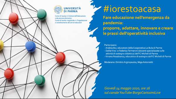 Oggi un webinar su come fare educazione inclusiva nell'emergenza da pandemia