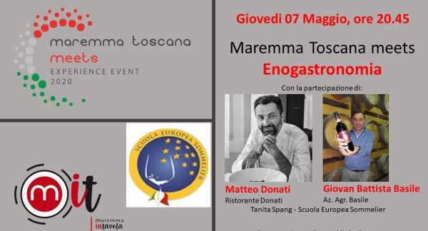 "Maremma Toscana Meets Enogastronomia": oggi un altro show cooking in diretta streaming "Maremma Toscana Meets Enogastronomia": oggi un altro show cooking in diretta streaming