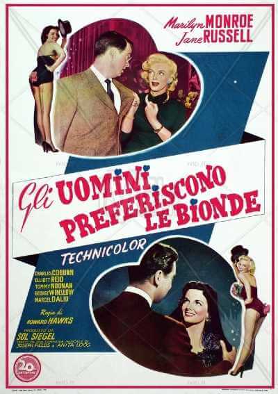 Il film di oggi: "Gli uomini preferiscono le bionde" (su Paramount Network) Il film di oggi: "Gli uomini preferiscono le bionde" (su  Paramount Network)