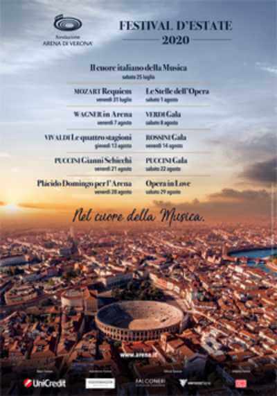 In vendita i biglietti per il Festival d’Estate 2020 all’Arena di Verona In vendita i biglietti per il Festival d’Estate 2020 all’Arena di Verona