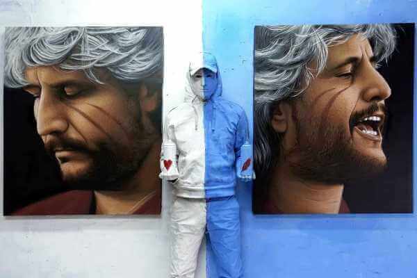 FONDAZIONE JORIT e PINO DANIELE TRUST ONLUS dedicano un grande murale a PINO DANIELE, ad opera del noto urban artist JORIT, all'esterno della stazione di Napoli Centrale