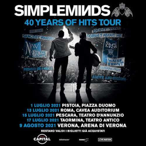 SIMPLE MINDS: Confermata anche Taormina per il "40 Years Of Hits Tour", ora completo SIMPLE MINDS: Confermata anche Taormina per il "40 Years Of Hits Tour", ora completo