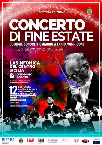 Il 12 settembre a San Cataldo il concerto di fine estate con l’omaggio a Morricone