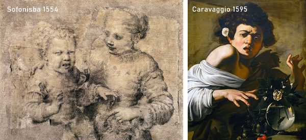 CuriosArte: i "morsi" di SOFONISBA ANGUISSOLA e CARAVAGGIO