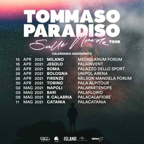 TOMMASO PARADISO - annunciata la data di BARI del "Sulle Nuvole Tour"