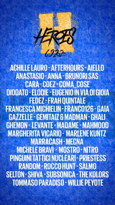HEROES VERONA - Si apre oggi la messa in vendita dei biglietti fisici per il primo grande concerto italiano in live streaming