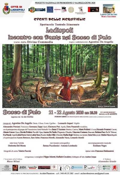 A Ladispoli in scena lo spettacolo “Incontro con Dante nel bosco di Palo”
