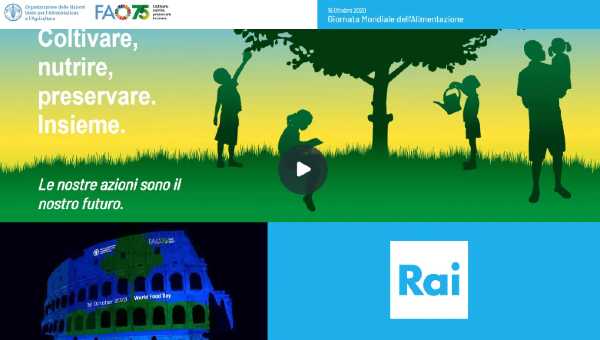 Oggi in TV: La Rai per la Giornata Mondiale dell'Alimentazione - Su tutte le reti tv e radio e sul web una programmazione dedicata