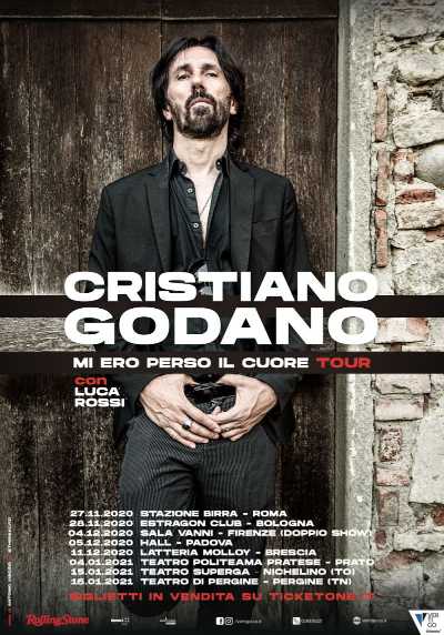 CRISTIANO GODANO: al via a novembre il tour in duo con Luca Rossi per presentare l’album “MI ERO PERSO IL CUORE”