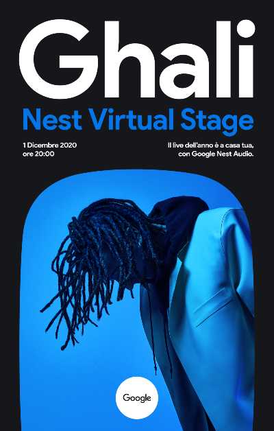 GHALI stasera in concerto con NEST VIRTUAL STAGE, in collaborazione con GOOGLE