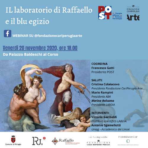 Arriva il webinar "Il laboratorio di Raffaello e il blu egizio"