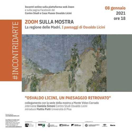Si chiude con l’ultimo appuntamento di venerdì 8 gennaio alle ore 18 la rassegna “Incontri d’Arte – Zoom sulla mostra La regione delle Madri. I paesaggi di Osvaldo Licini”. Si collegheranno dalla sede della mostra, che chiuderà definitivamente domenica 10 gennaio – ma di fatto già chiusa al pubblico con il dpcm del 3 novembre – il Sindaco Giuseppe Forti, la direttrice del Centro Studi Licini Daniela Simoni, curatrice della mostra e i co-curatori Stefano Bracalente e Nunzio Giustozzi. Introdotta da Mattia Patti dell’Università di Pisa, anche lui tra i co-curatori, Daniela Simoni presenterà nel contesto della mostra un paesaggio ritrovato di Osvaldo Licini, mai pubblicato. “L’opera – afferma la Simoni- è riemersa a mostra aperta ed ha diverse implicazioni con le opere esposte: non abbiamo voluto perdere l’opportunità di studiarla e presentarla in relazione al percorso espositivo. Sarà un’affascinante sorpresa per chi vorrà seguirci. Un nuovo, poetico tassello nel corpus liciniano, un’altra testimonianza del profondo legame di Osvaldo Licini con la sua terra. Abbiamo anche pubblicato un Quaderno Liciniano dedicato a questo bellissimo paesaggio. La mostra, che ci ha regalato grandi soddisfazioni, chiude, ma la ricerca e il nostro impegno nella valorizzazione dell’arte di Licini continuano”. “Nonostante il periodo difficilissimo che stiamo vivendo la mostra “La regione delle Madri. I paesaggi di Osvaldo Licini”, organizzata grazie al contributo della Regione Marche, ha riscosso, nei tre mesi di apertura e anche dopo la chiusura per le disposizioni anti-Covid, un grande successo di pubblico, di critica, di stampa- afferma il Sindaco Forti - Ora lavoreremo in collaborazione con il Centro Studi Licini per cercare di esportarla in altri musei in Italia e, magari anche all’estero. Dobbiamo sforzarci di guardare al futuro con fiducia, la cultura dovrà essere un punto di forza per la rinascita”. Sarà possibile seguire l’incontro dal titolo "Osvaldo Licini, un paesaggio ritrovato”, al link https://us02web.zoom.us/j/88151378834 e in diretta live sulla pagina del Centro Studi e Casa Museo Osvaldo Licini.