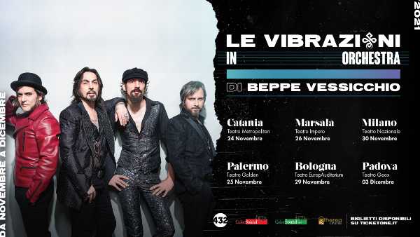 LE VIBRAZIONI : Posticipate al prossimo autunno le date del tour teatrale. Pubblicate oggi le nuove date