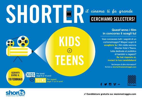 ShorTS International Film Festival cerca giovani selezionatori per la sezione dedicata a bambini e ragazzi