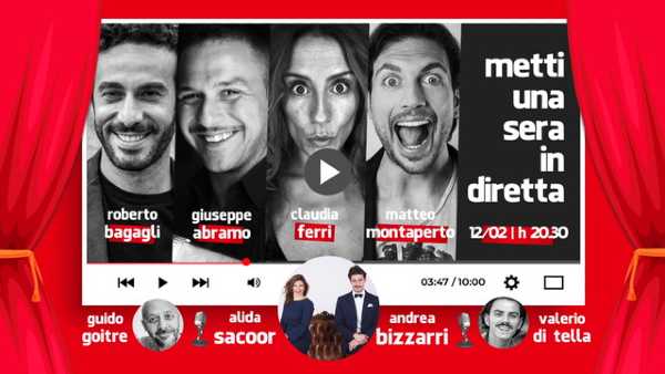 METTI UNA SERA IN DIRETTA: Una serata di teatro, a teatro.