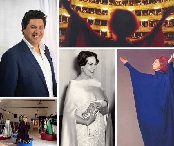 Il baritono Luca Salsi posa sulla walk of fame della lirica le pietre dedicate a Ettore Bastianini, Giacomo Puccini e Romano Gandolfi