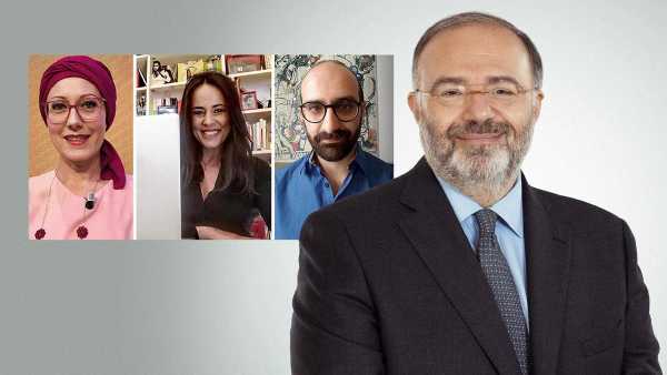 Numerosi personaggi dello spettacolo sostengono la battaglia per lo sblocco al Senato del ddl Zan su omotransfobia e misoginia. Ma questo interesse mediatico è utile alla causa o, quantomeno, alla sua comprensione? Ne parlerà Massimo Bernardini con Luca Barbareschi, Lella Costa e Giorgio Zanchini in apertura a “Tv Talk”, in onda sabato 24 aprile alle 15 su Rai3. In primo piano anche il video delle polemiche postato da Beppe Grillo in difesa del figlio: si tratta innanzitutto di un errore di comunicazione? La presenza di Luca Barbareschi è poi l’occasione per parlare del suo esordio in questa stagione con “In Barba a Tutto”, mentre Suor Paola aiuta a commentare il nuovo format di Real Time “Ti Spedisco in Convento”.Oltre a un focus sul loro nuovo programma “Fuori Tema”, con Ale & Franz – grandi tifosi di calcio – e Ivan Zazzaroni, si affronta la notizia che ha dominato tv, sport e politica: l’ipotesi, subito tramontata, di una Superlega europea. Gran finale, poi, con Pio e Amedeo: oltre a svelare i meccanismi del loro nuovo show di prime-time “Felicissima Sera”, ci si interroga sui limiti della comicità in un momento storico molto sensibile al politicamente scorretto. Ad arricchire il dibattito in studio Beatrice Dondi de L’Espresso e Claudia Rossi de ilfattoquotidiano.it.