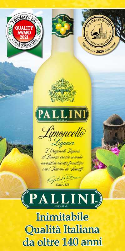 Il giro del mondo con gli spirits: Nel LAZIO, ITALIA con il LIMONCELLO PALLINI, dal 1875, prodotto a Roma con le scorze dei limoni IGP Sfusato della Costiera Amalfitana