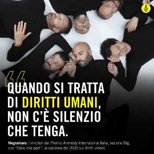 I Negramaro vincono il Premio Amnesty per la miglior canzone sui diritti umani