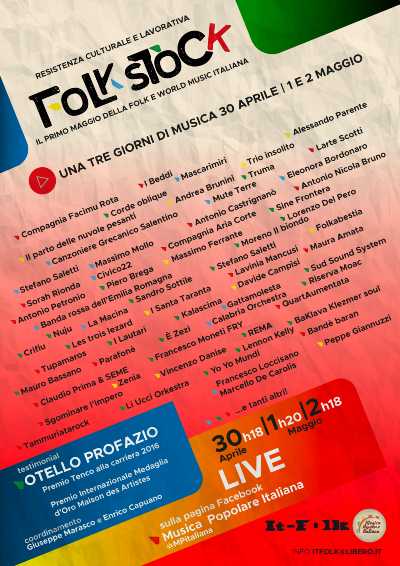 FOLKStock: tutto pronto per il “primo maggio” della folk e world music italiana