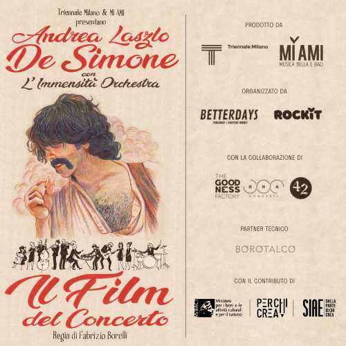 ANDREA LASZLO DE SIMONE con l'Immensità Orchestra: il film del concerto in streaming per Triennale Milano & MI AMI
