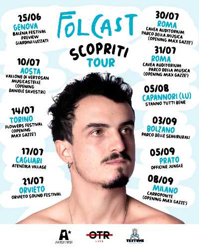 FOLCAST: dopo il podio a Sanremo nelle Nuove Proposte, parte da Genova lo "SCOPRITI TOUR"