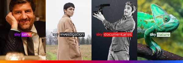 Sky presenta 4 nuovi canali: dal 1° luglio nascono Sky Serie, Sky Investigation, Sky Documentaries e Sky Nature