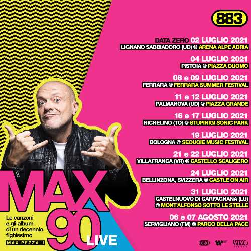 MAX PEZZALI annuncia "MAX 90 LIVE", il tour estivo 2021
