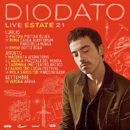 DIODATO - Al via i live estivi 2021 - Dieci appuntamenti dal vivo a ritrovar bellezza