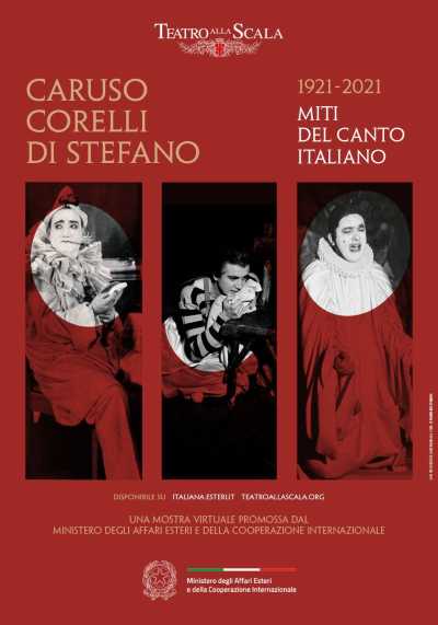 Da lunedì la mostra virtuale "Caruso, Corelli, Di Stefano 1921-2021 / Miti del canto italiano"