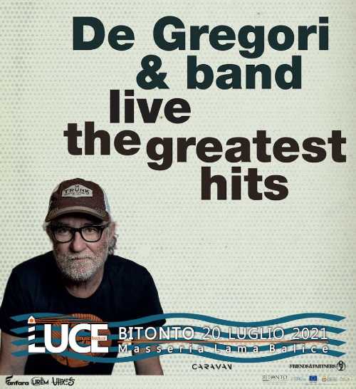 Francesco De Gregori in concerto stasera al Luce Music festival alla Masseria Lama Balice di Bitonto