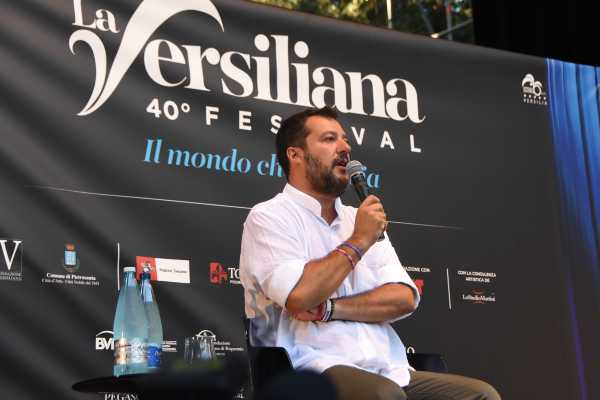 Matteo Salvini al Caffè de La Versiliana Matteo Salvini al Caffè de La Versiliana