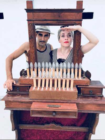 Le storie di Trip, altarino juke box di Factory Compagnia transadriatica al Castello Volante di Corigliano d'Otranto (Le)
