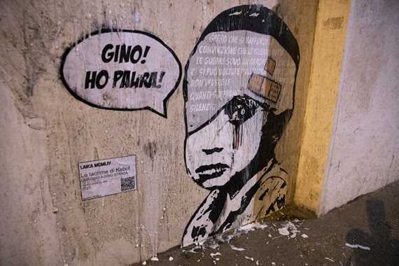 ROMA, STREET ART - Le Lacrime di Kabul (Omaggio a Gino Strada): L'ultima opera di Laika